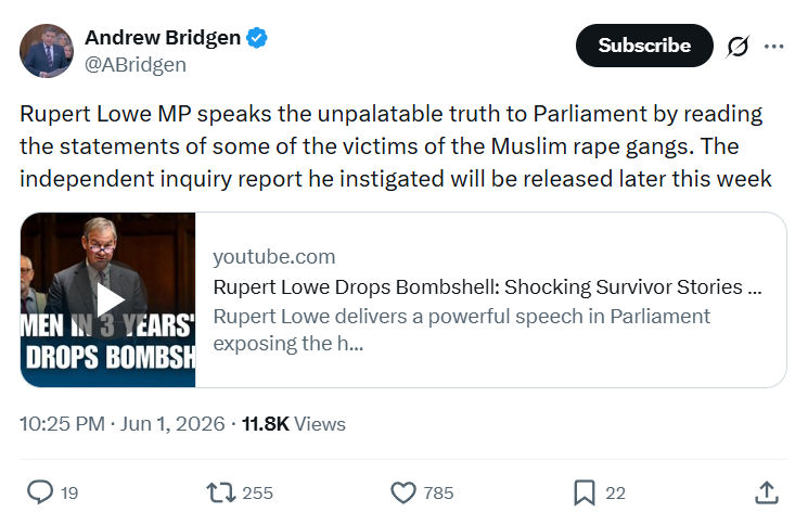 Andrew Bridgen: Rupert Lowe MP speaks the unpalatable truth…