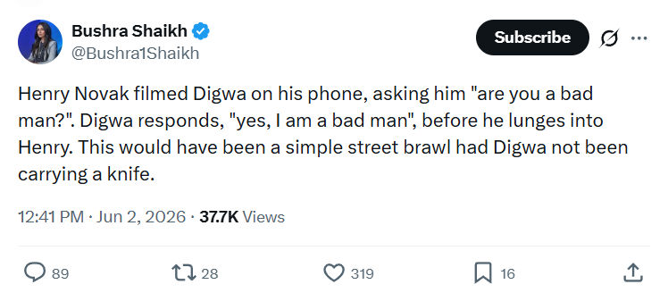 Bushra Shaikh: Henry Novak filmed Digwa…