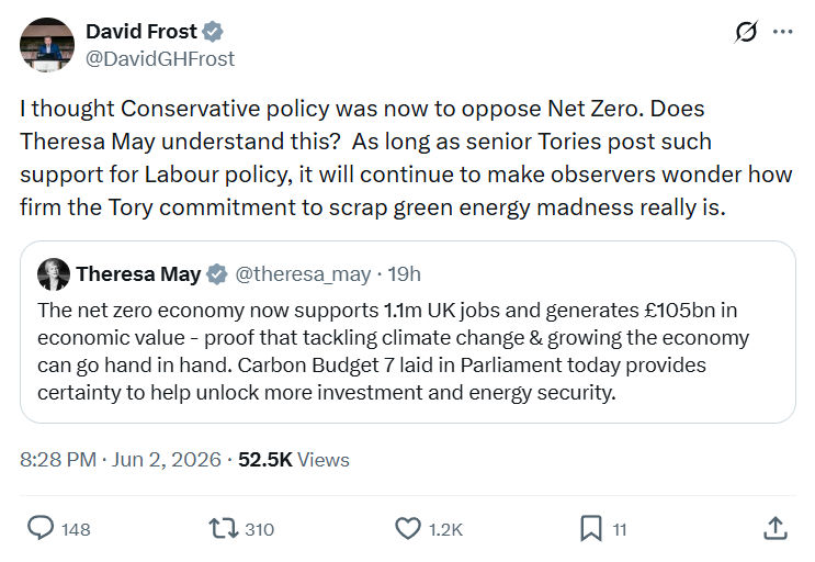 David Frost: I thought Conservative policy…