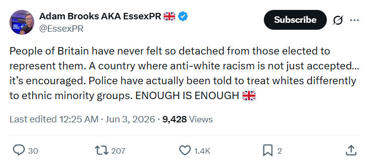 Adam Brooks: People of Britain have never felt…