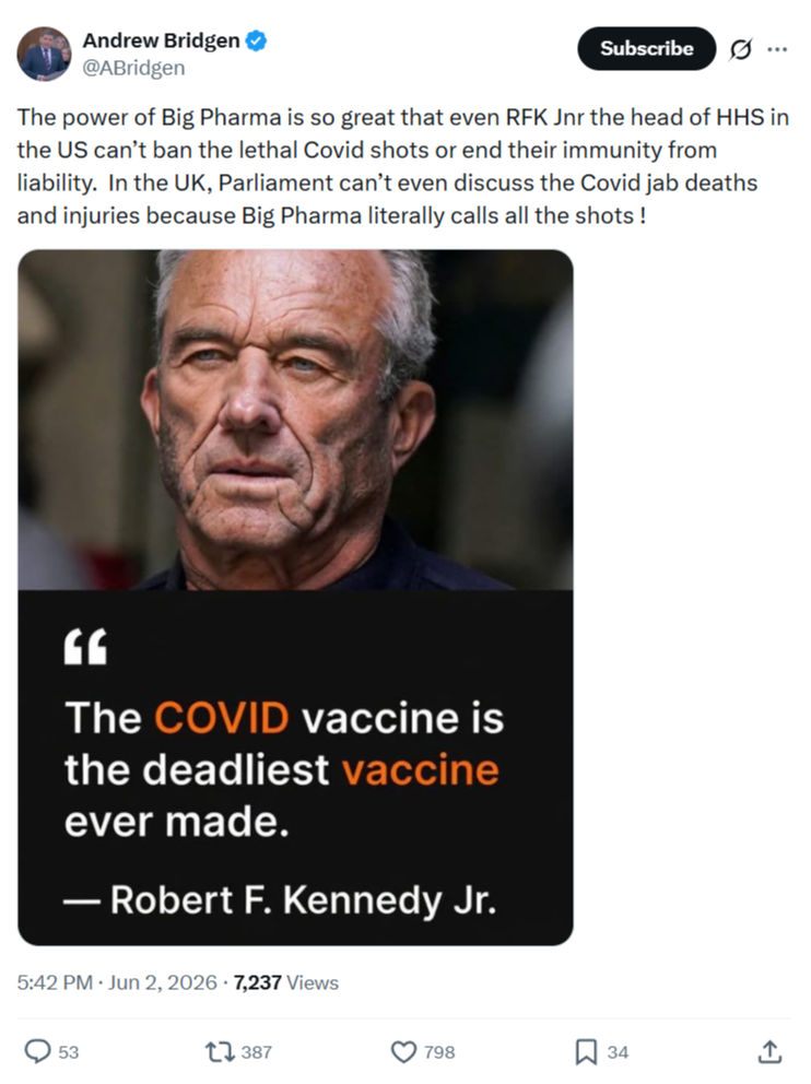 Andrew Bridgen: The power of Big Pharma…