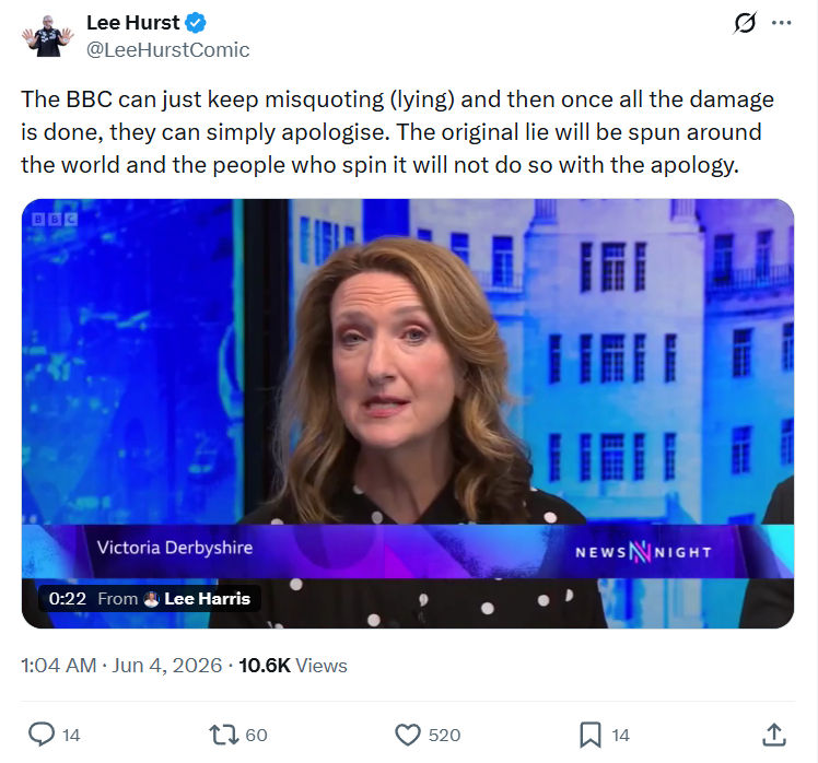 Lee Hurst: The BBC can just keep misquoting…