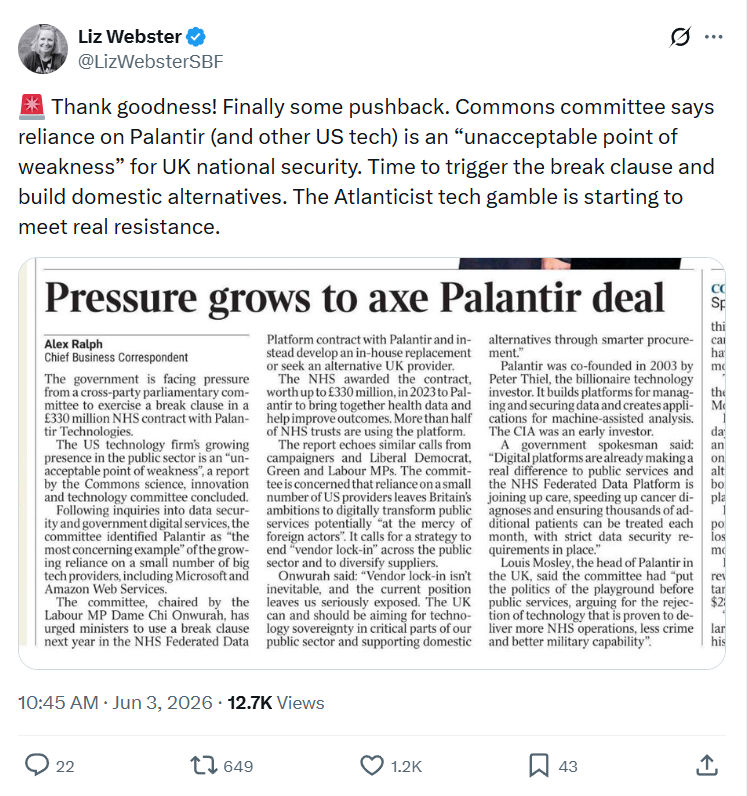 Liz Webster: Thank goodness!…