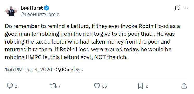 Lee Hurst: Do remember to remind a Lefturd…