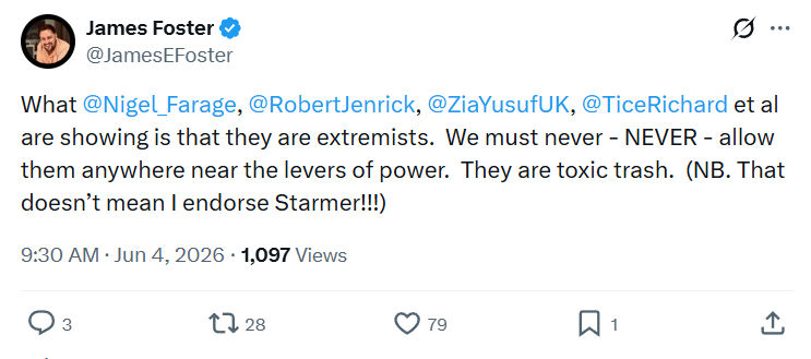 James Foster: What…