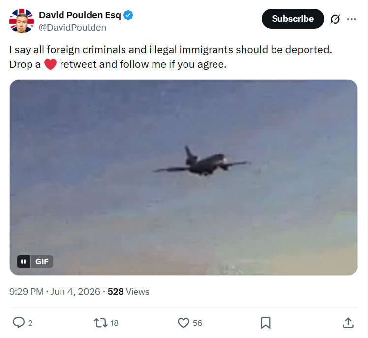 David Poulden: I say all foreign criminals and illegal immigrants…
