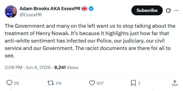 Adam Brooks: The Government and many on the left…
