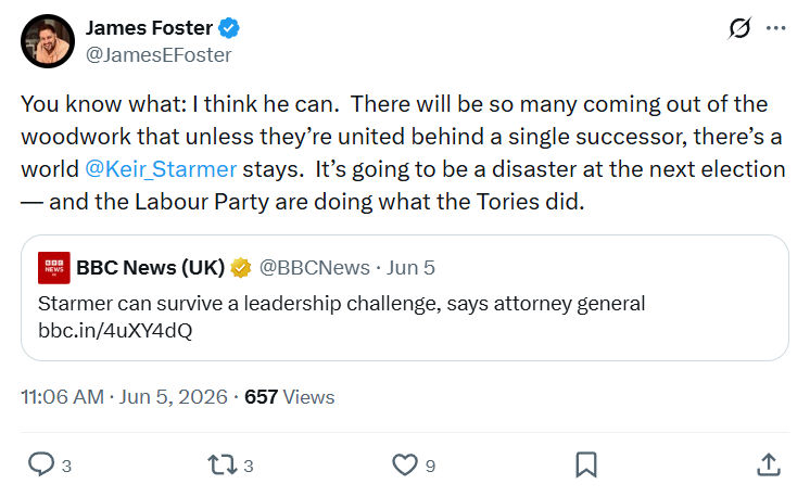 James Foster: You know what…