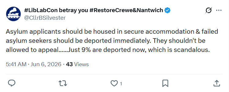 Clr Brian Silvester: Asylum applicants should be housed…