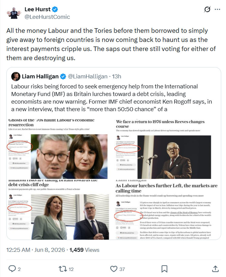 Lee Hurst: All the money Labour and the Tories…