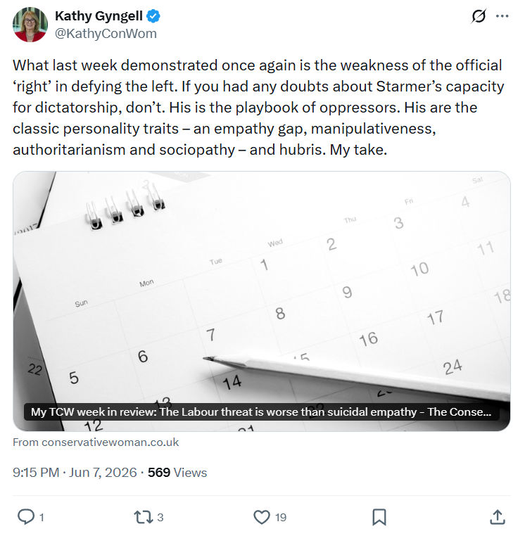 Kathy Gyngell: What last week demonstrated…