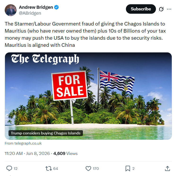 Andrew Bridgen: The Starmer/Labour Government…