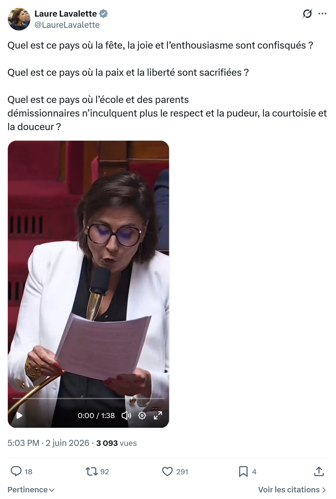 Laure Lavalette: Quel est ce pays où la fête…