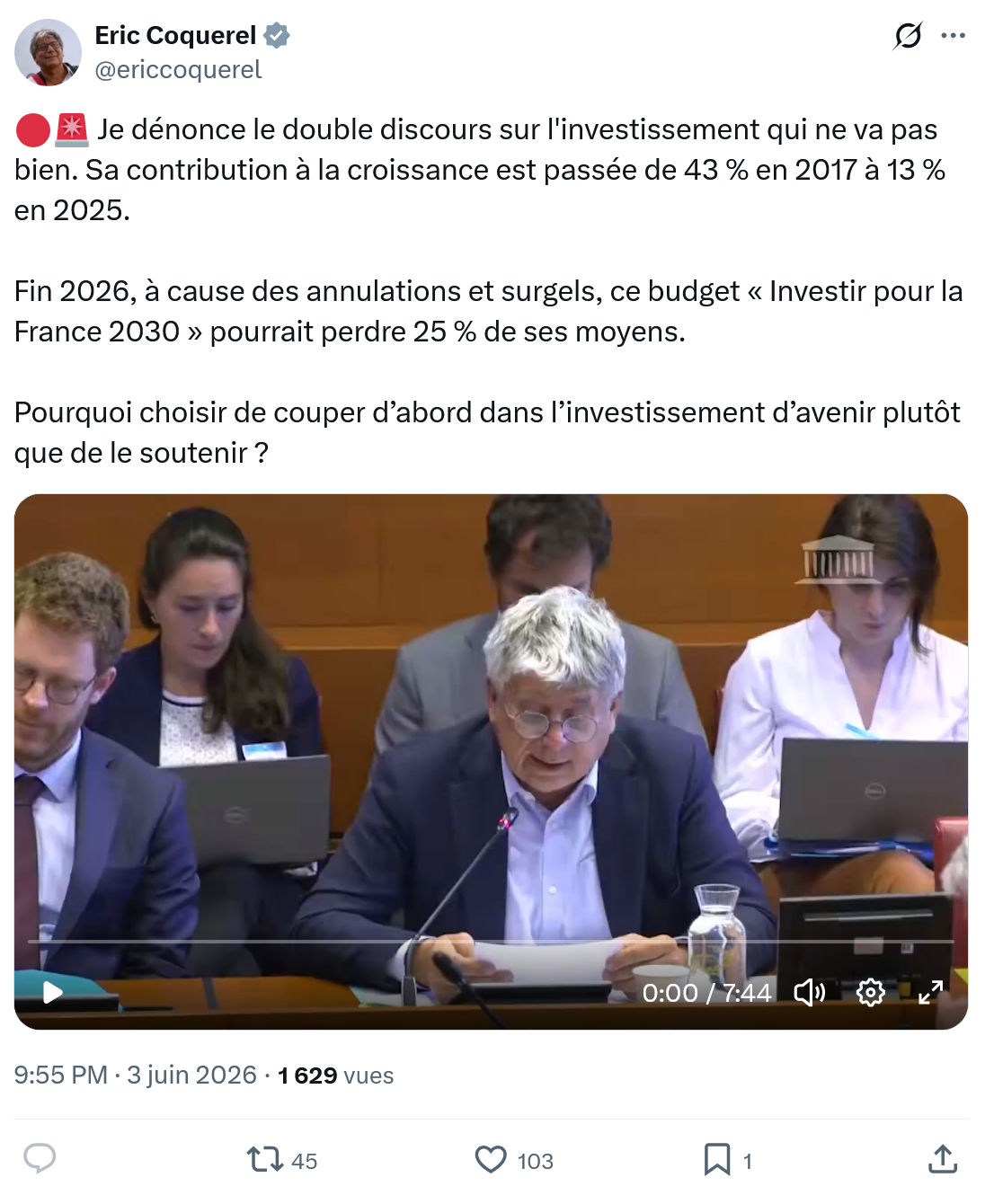 Eric Coquerel: Je dénonce le double discours…