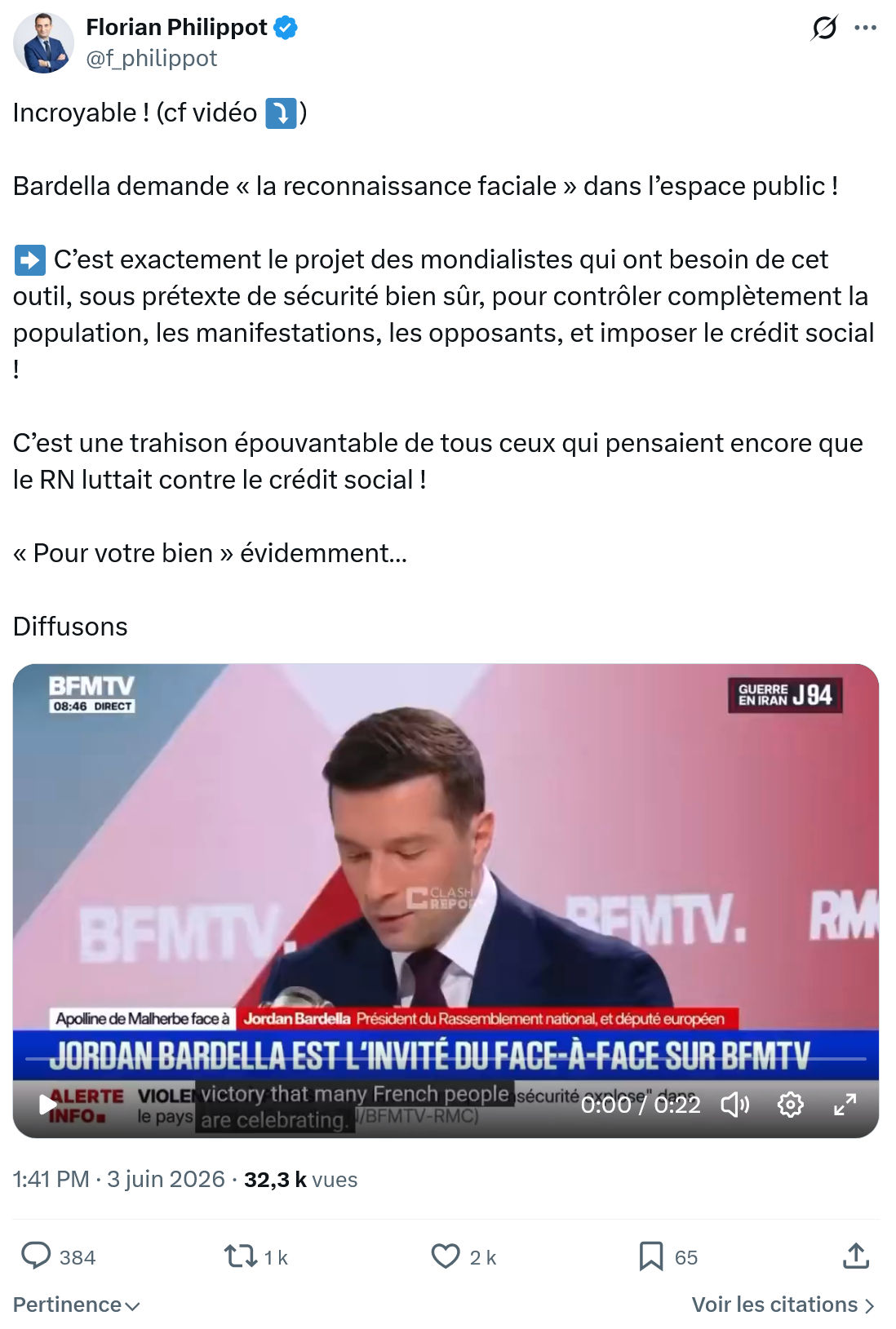 Florian Philippot: Incroyable !…
