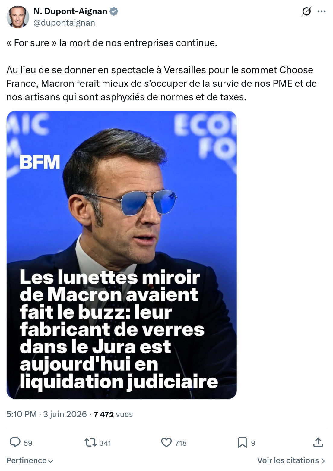 Nicolas Dupont-Aignan: « For sure » la mort de nos…