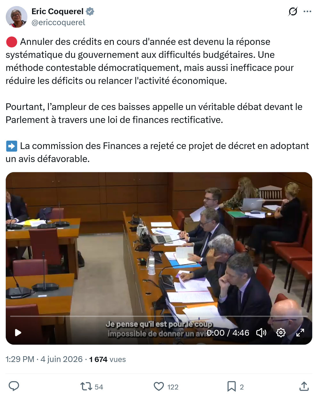 Eric Coquerel: Annuler des crédits en cours d'année…