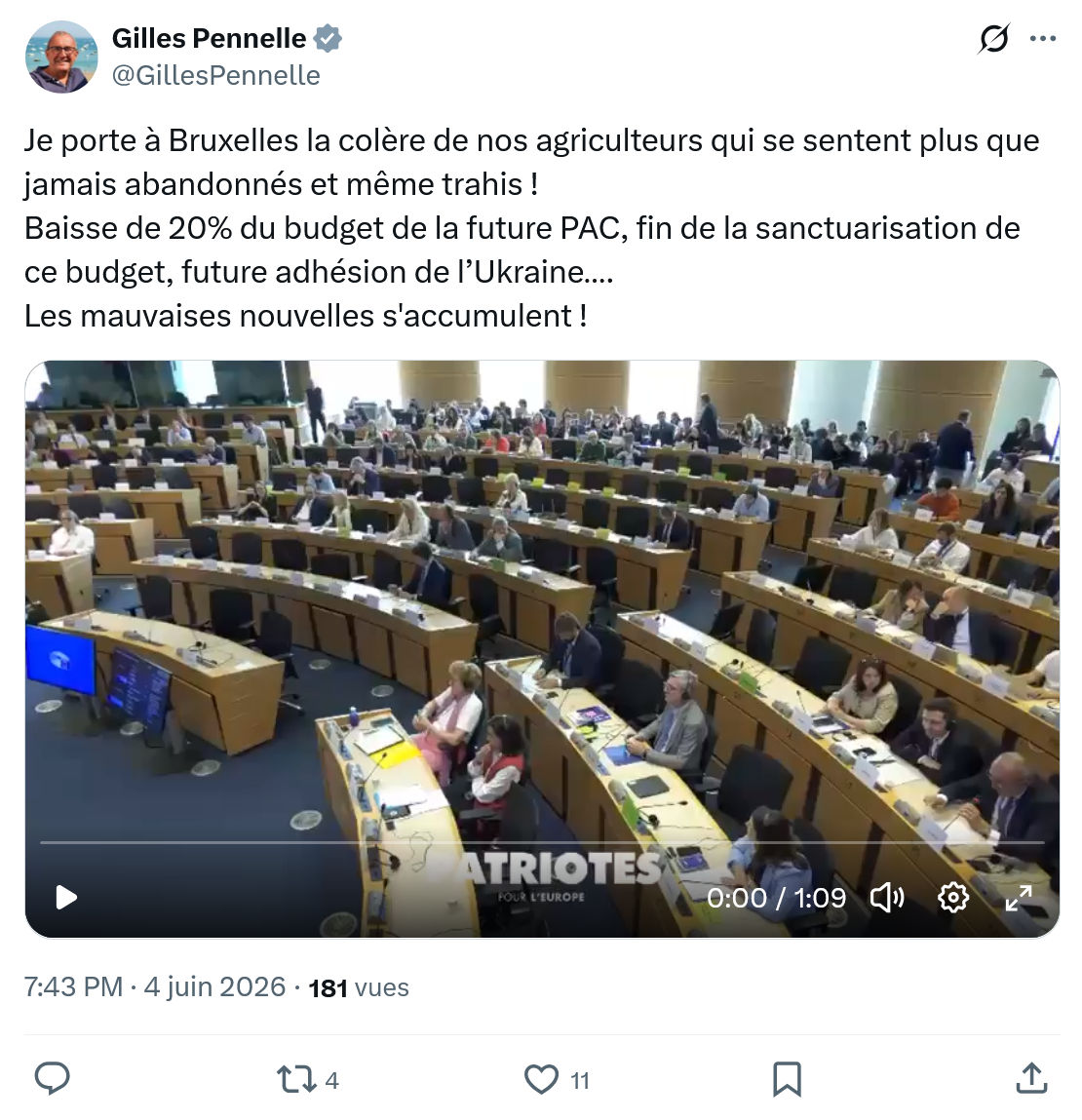 Gilles Pennelle: Je porte à Bruxelles…