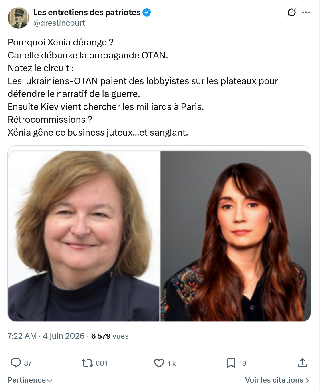 Marquis de Dreslincourt: Pourquoi Xenia dérange ?…