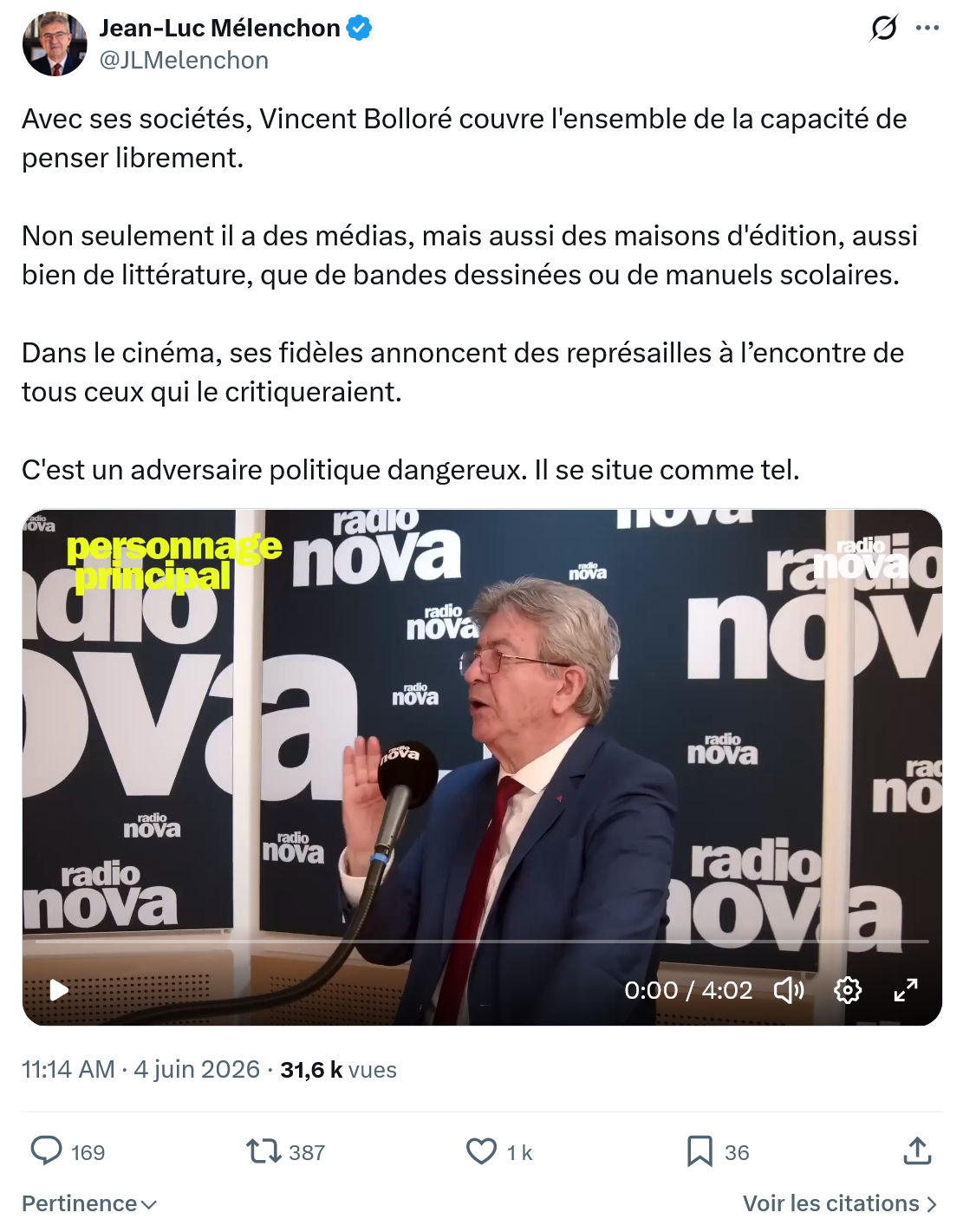 Jean-Luc Mélenchon: Avec ses sociétés…