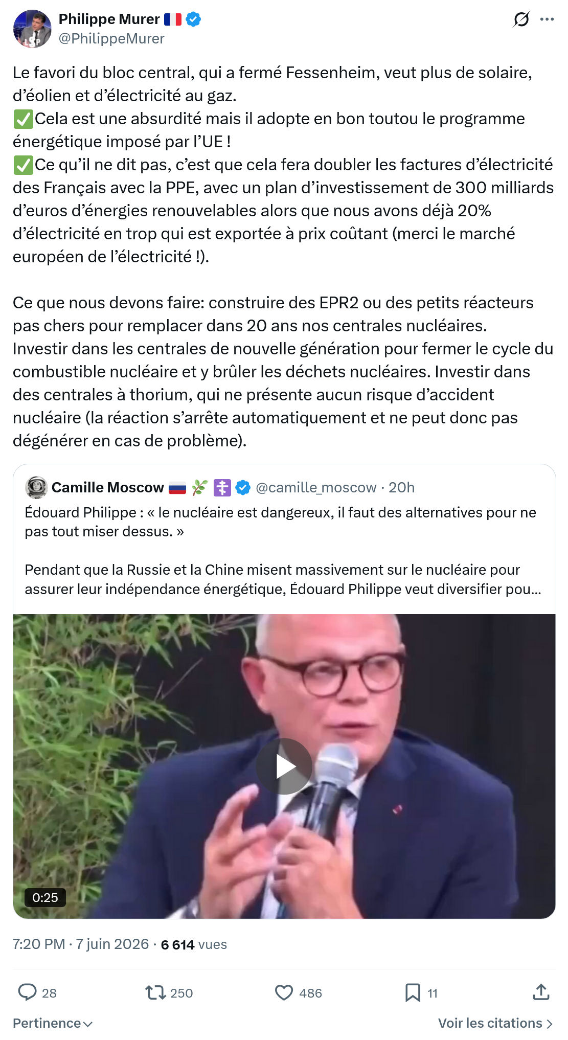 Philippe Murer: Le favori du bloc central…