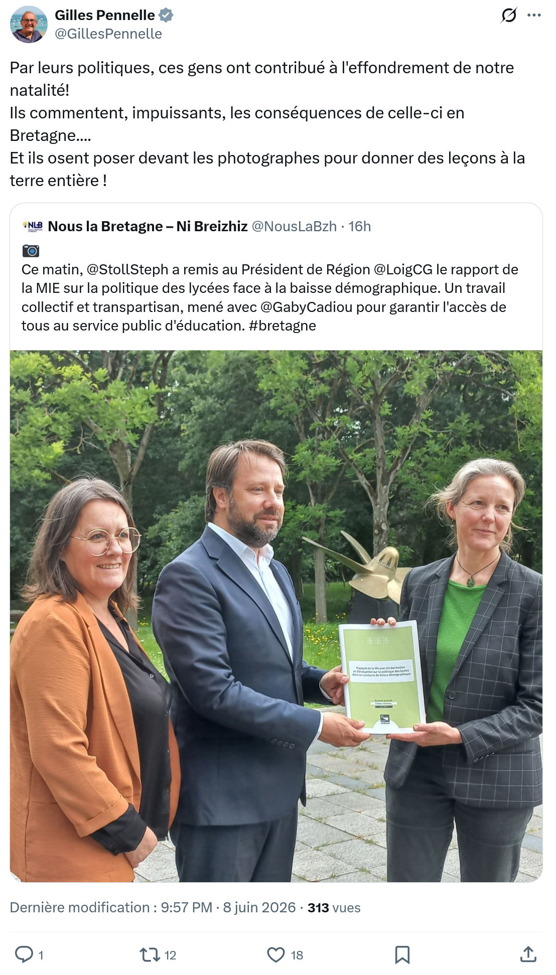 Gilles Pennelle: Par leurs politiques…