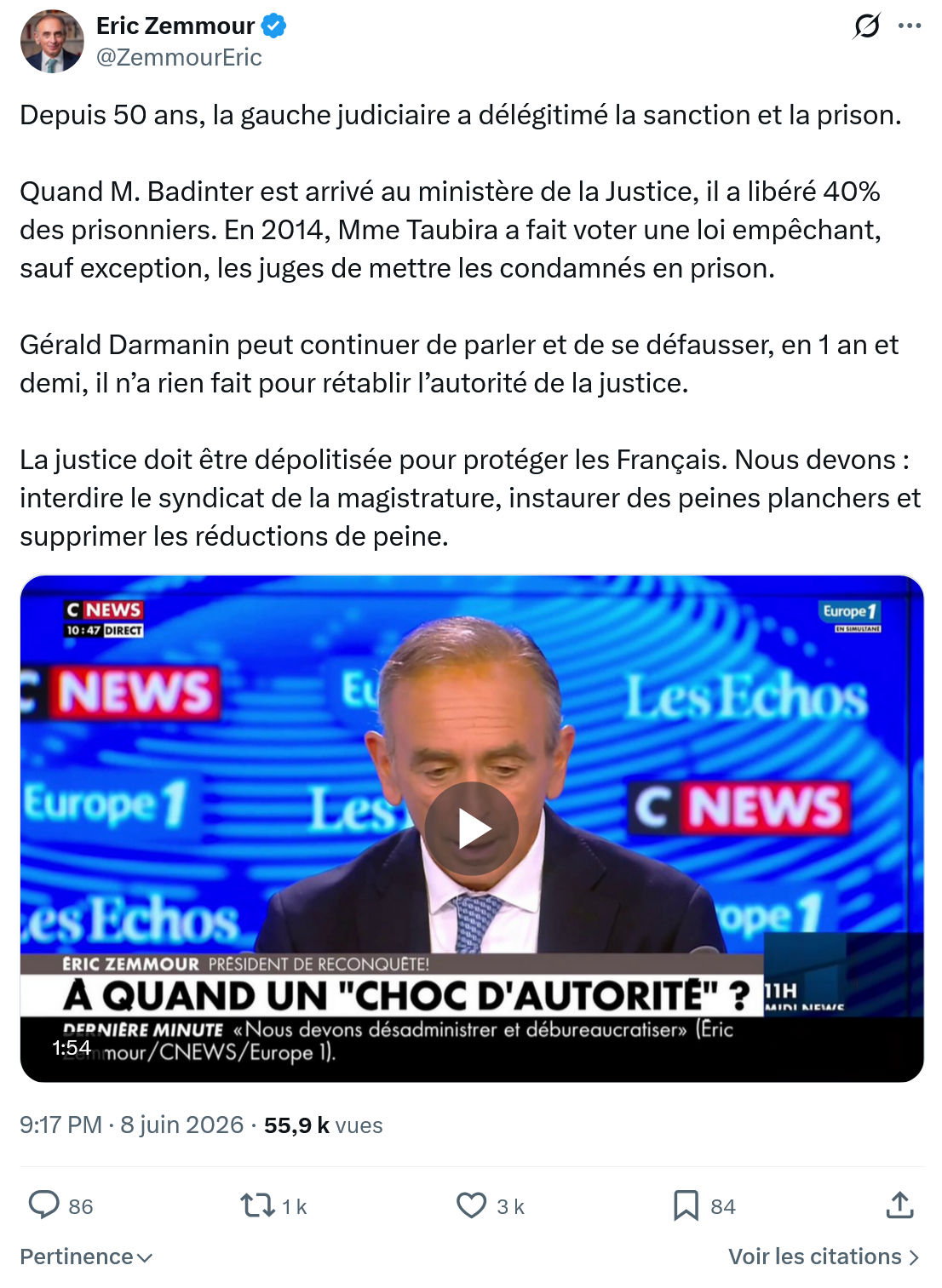 Eric Zemmour: Depuis 50 ans…