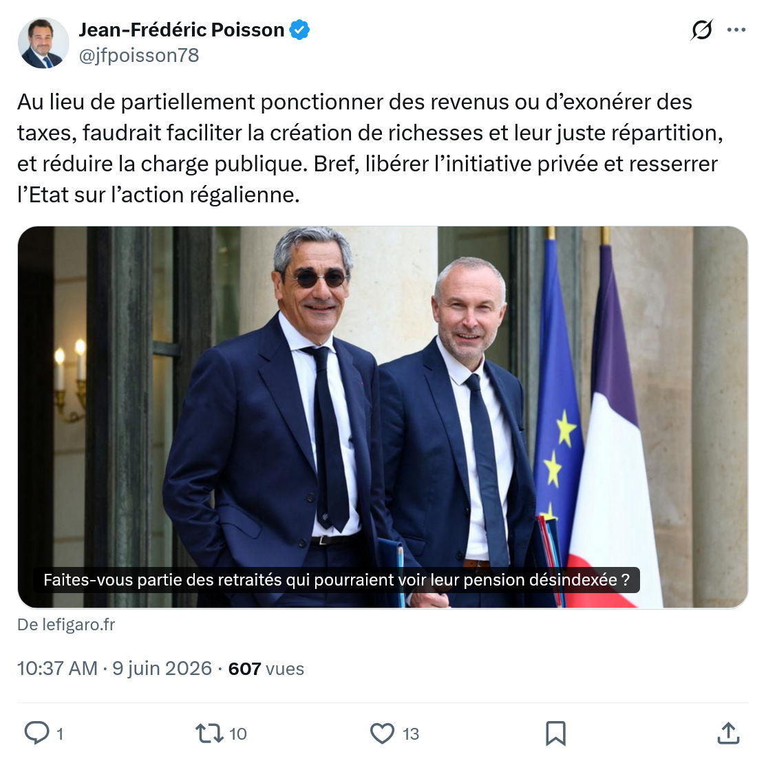 Jean-Frédéric Poisson: Au lieu de partiellement ponctionner…