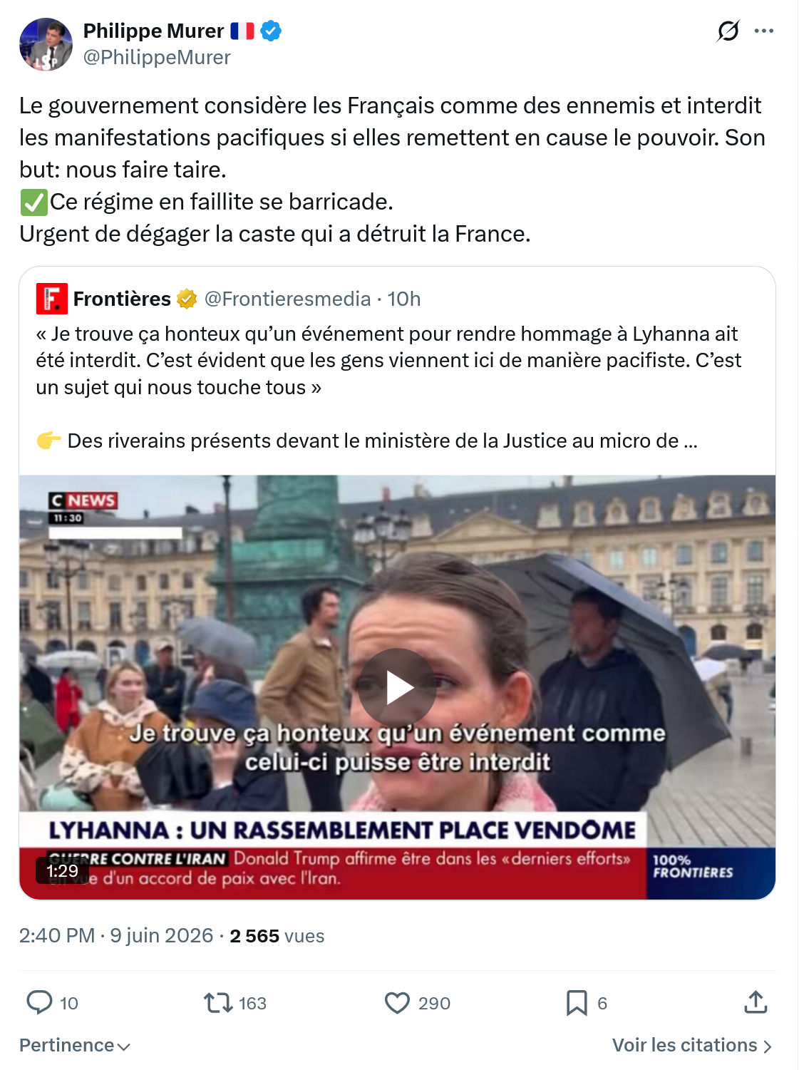 Philippe Murer: Le gouvernement considère les Français…