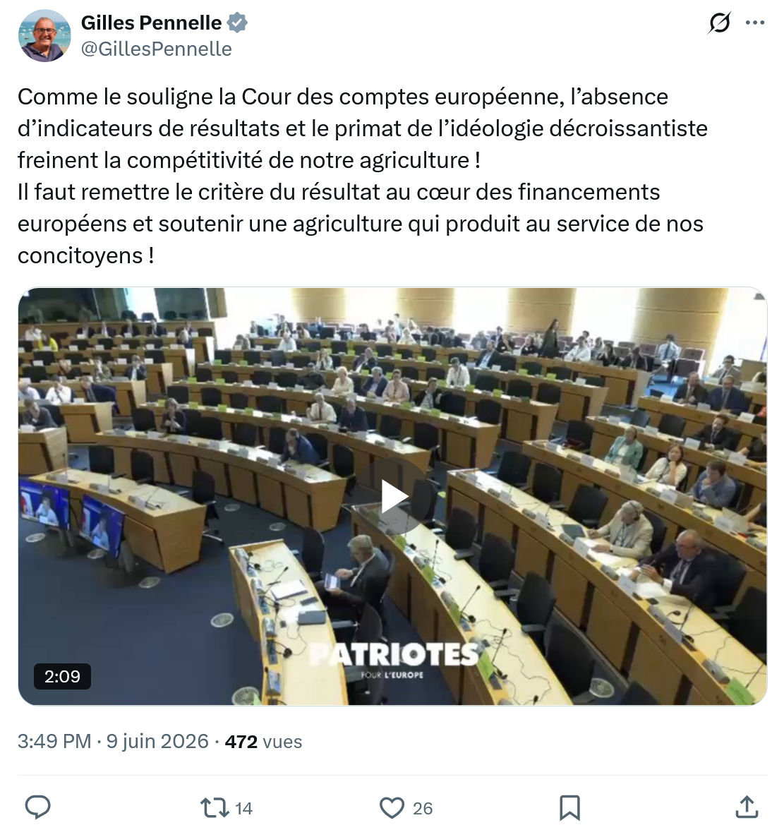 Gilles Pennelle: Comme le souligne la Cour des comptes…