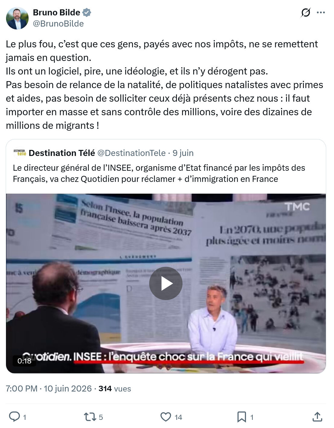 Bruno Bilde: Le plus fou, c’est que ces gens…