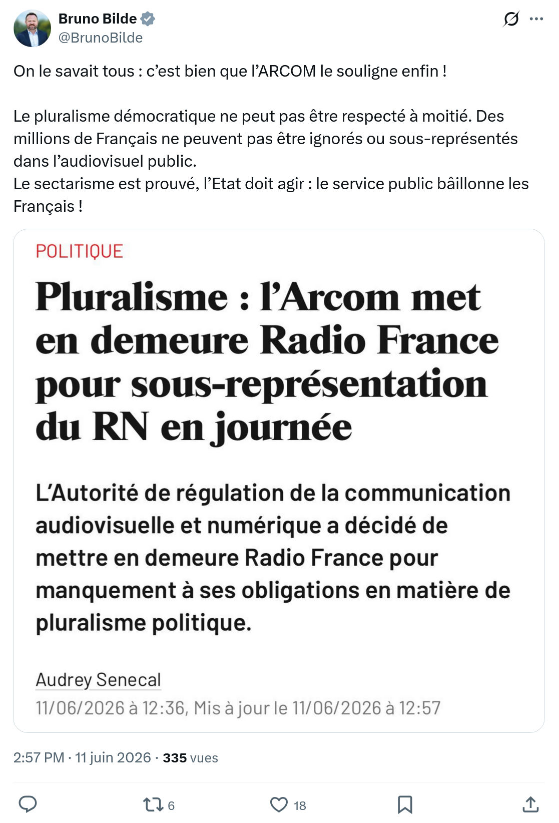 Bruno Bilde: On le savait tous…
