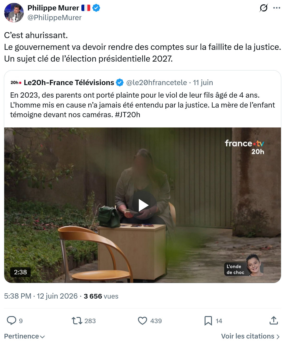 Philippe Murer: C’est ahurissant…