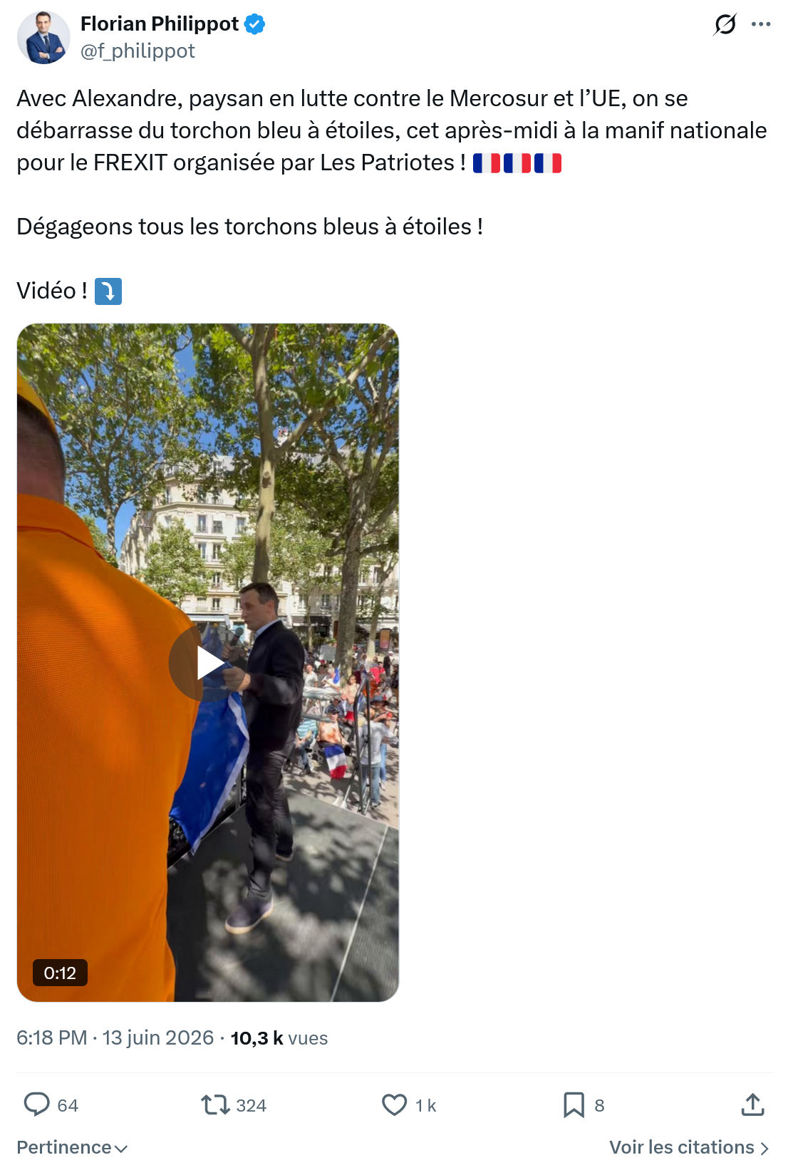 Florian Philippot: Avec Alexandre, paysan en lutte contre…