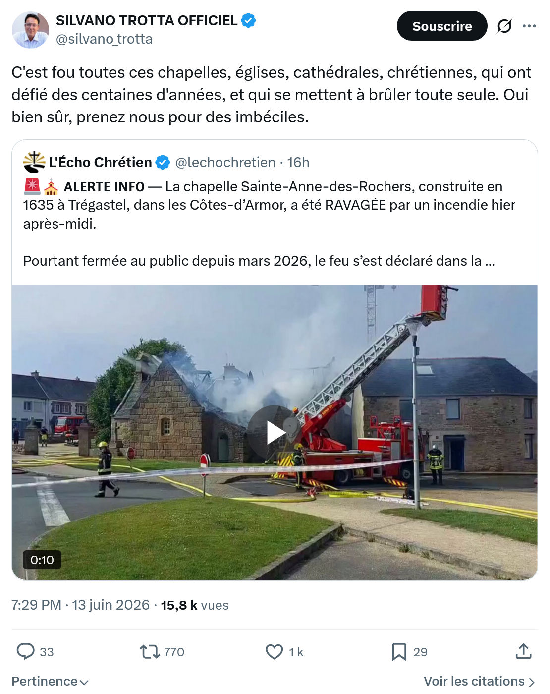 Silvano Trotta: C'est fou toutes ces chapelles…