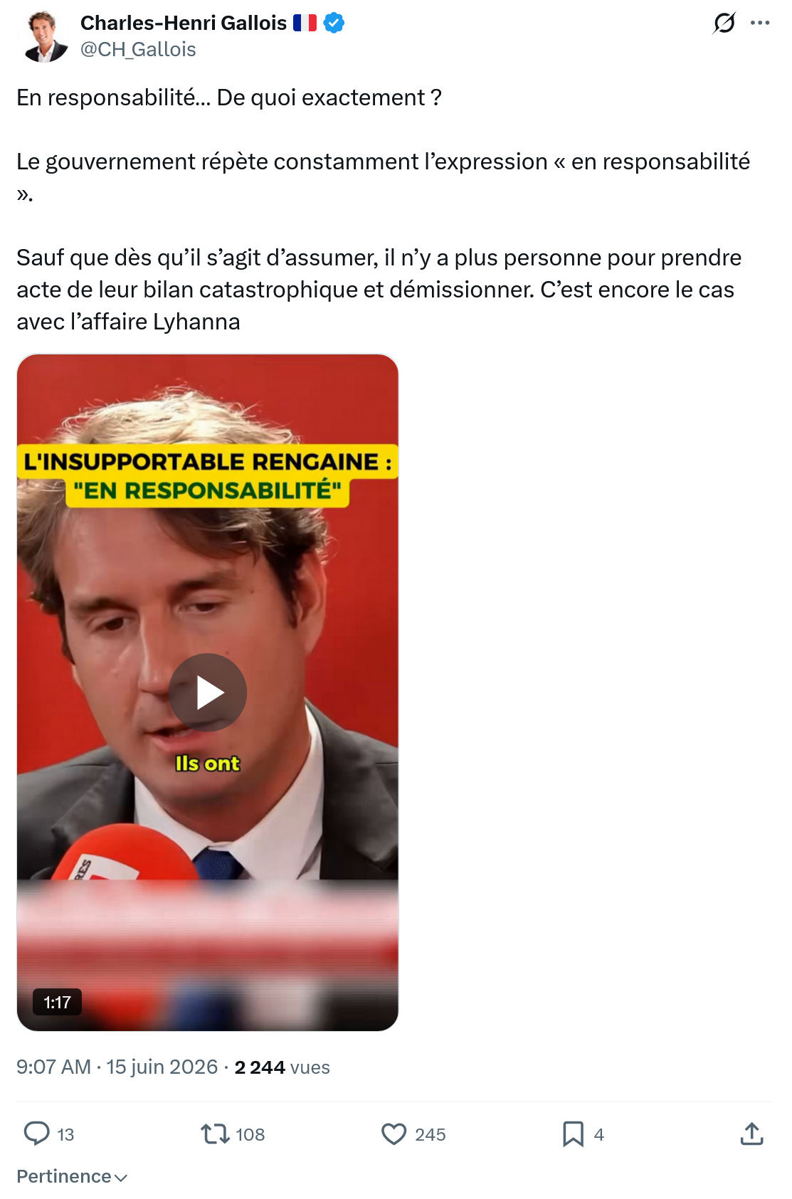 Charles-Henri Gallois: En responsabilité…