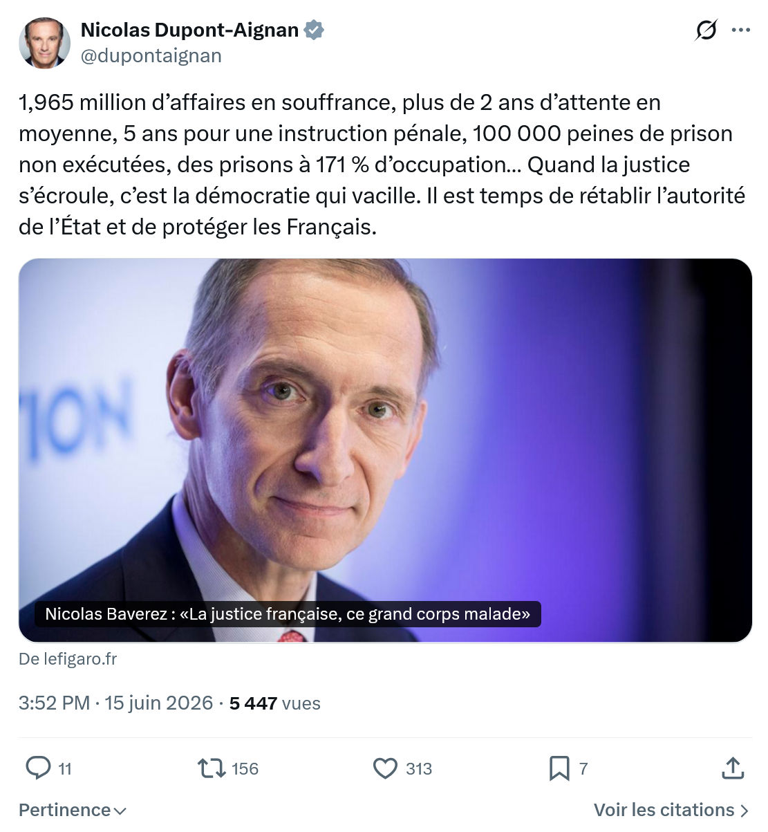 Nicolas Dupont-Aignan: 1,965 million d’affaires en souffrance…
