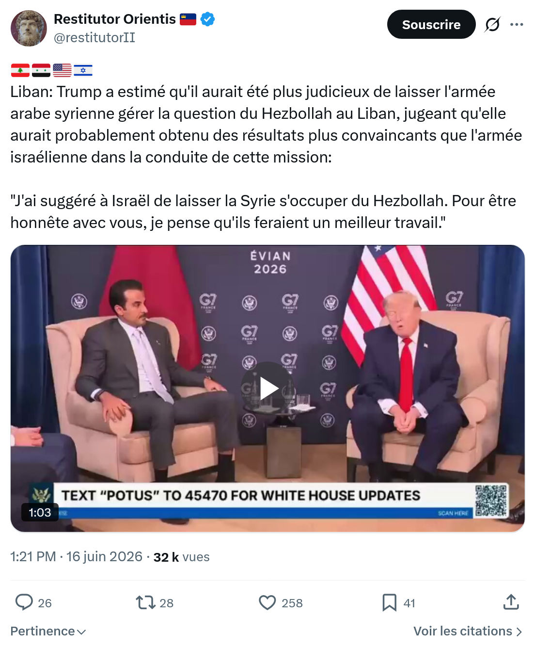 Restitutor Orientis: Liban: Trump a estimé qu'il aurait ...