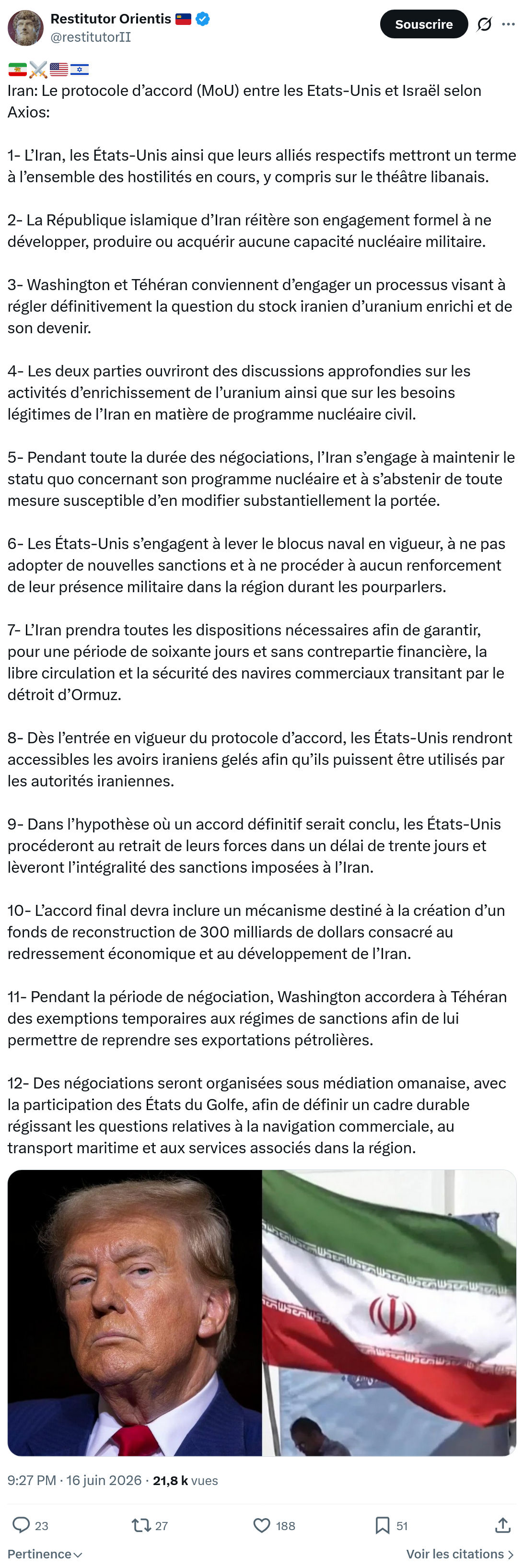 Restitutor Orientis: Iran: Le protocole d’accord (MoU) entre...