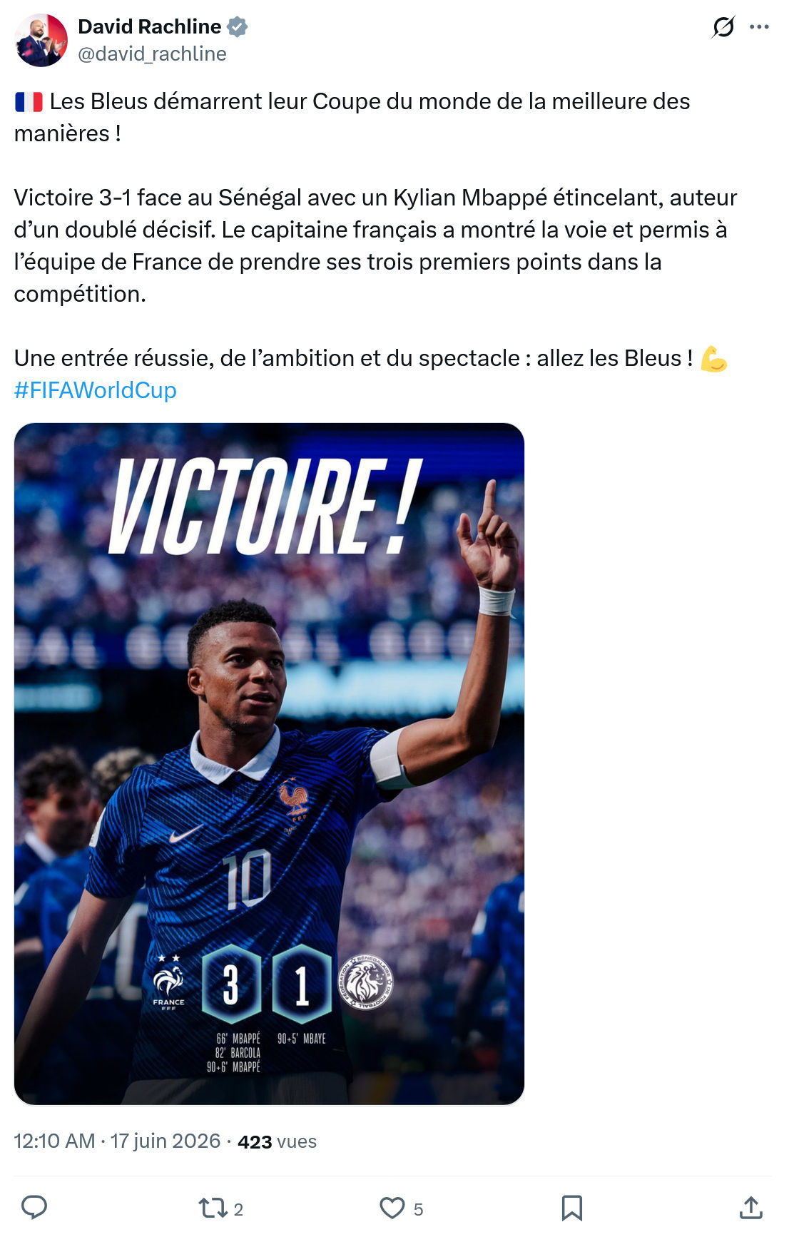 David Rachline: 🇫🇷 Les Bleus démarrent leur Coupe du ...