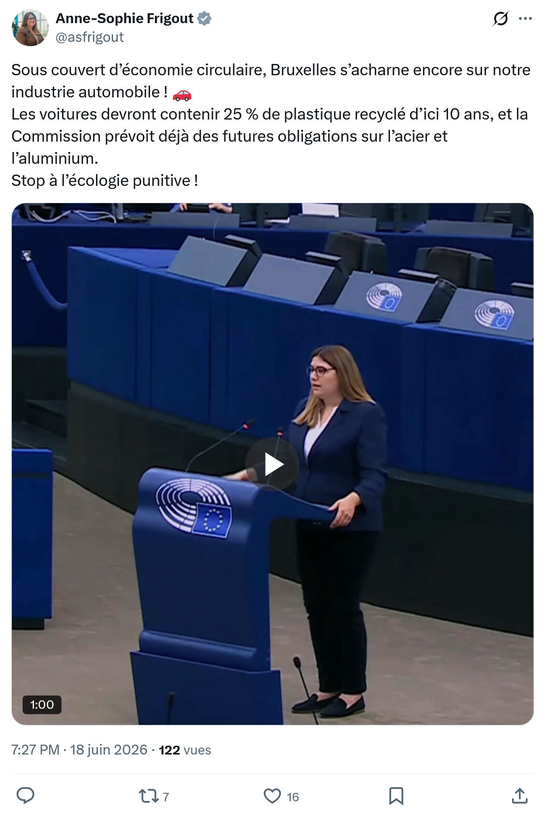 Anne-Sophie Frigout: Sous couvert d’économie circulaire...