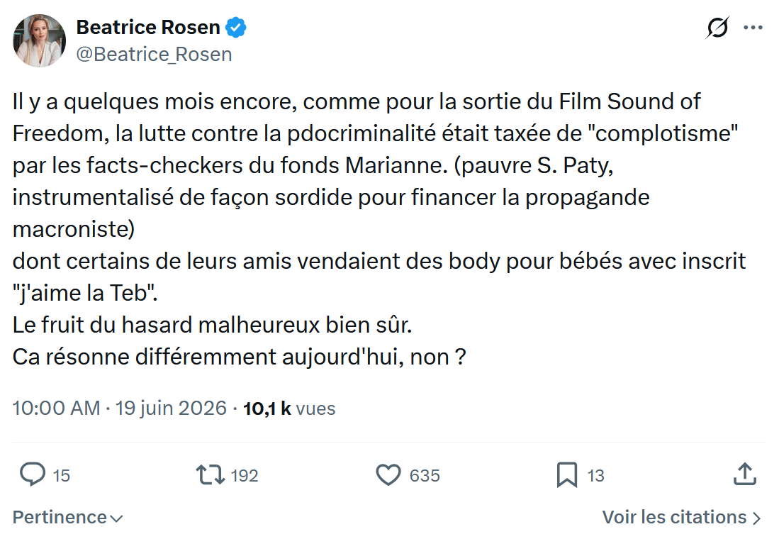 Béatrice Rosen: Il y a quelques mois encore, comme...