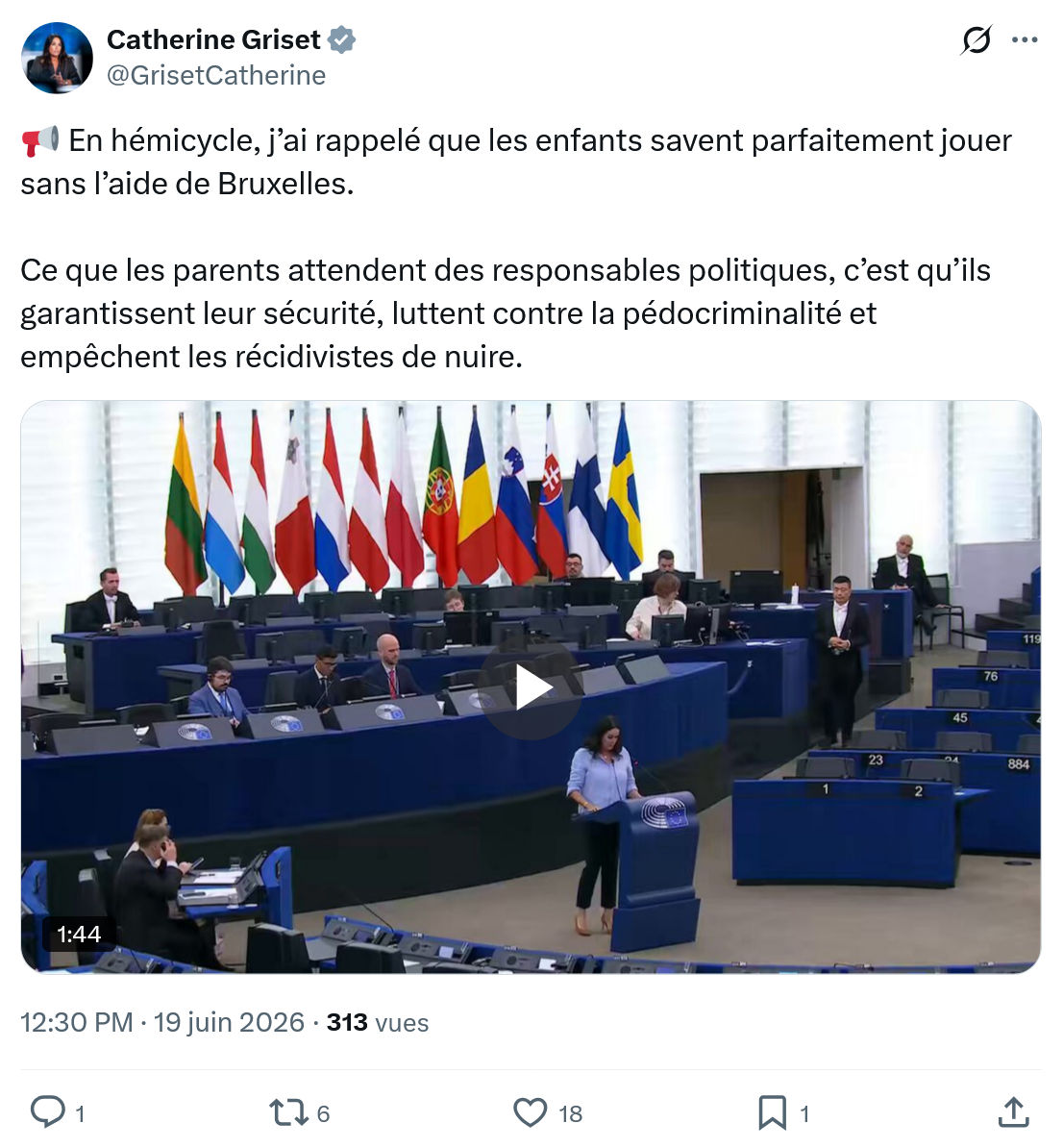 Catherine Griset: En hémicycle, j’ai rappelé que...