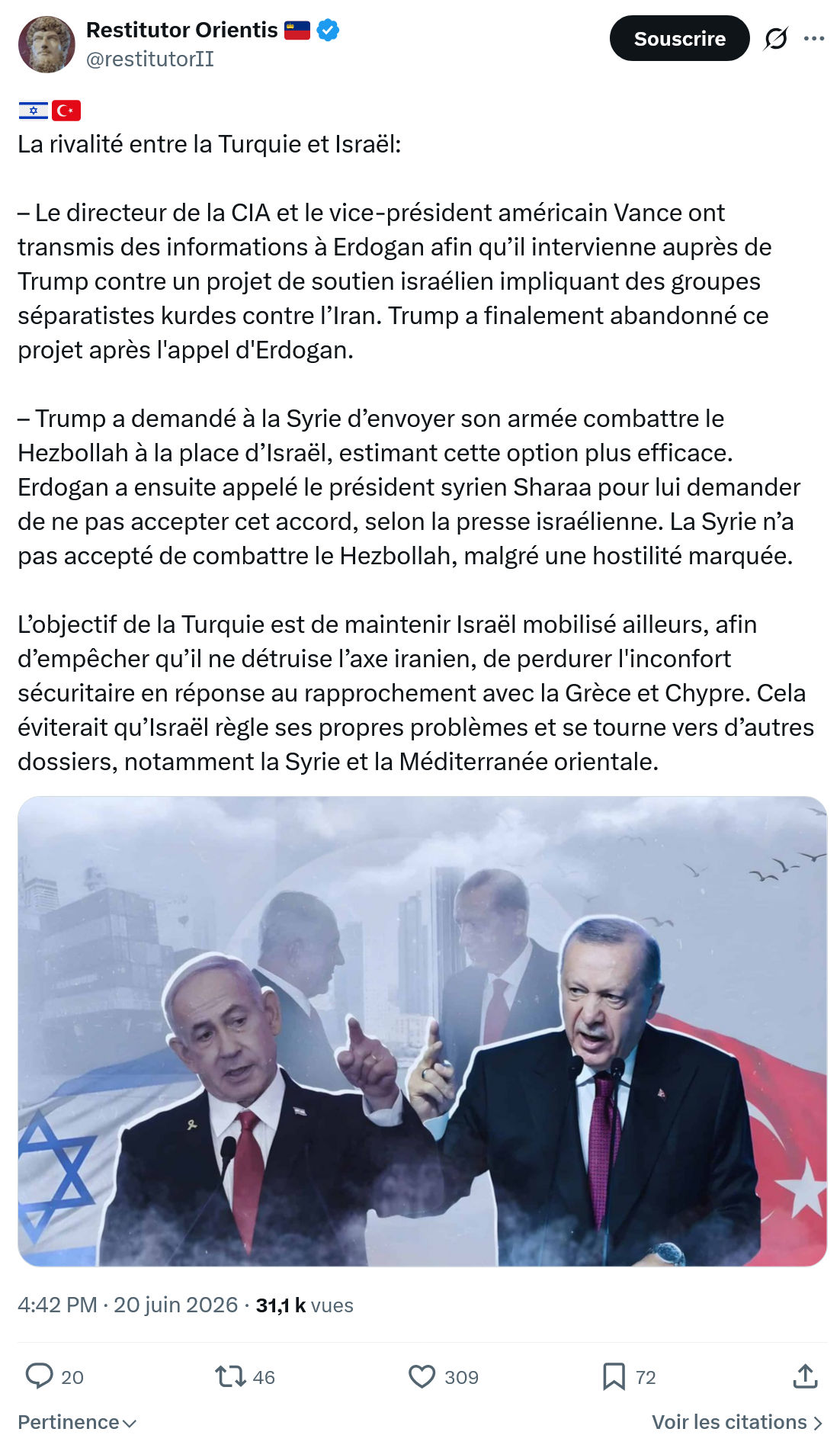 Restitutor Orientis: La rivalité entre la Turquie et Israël...