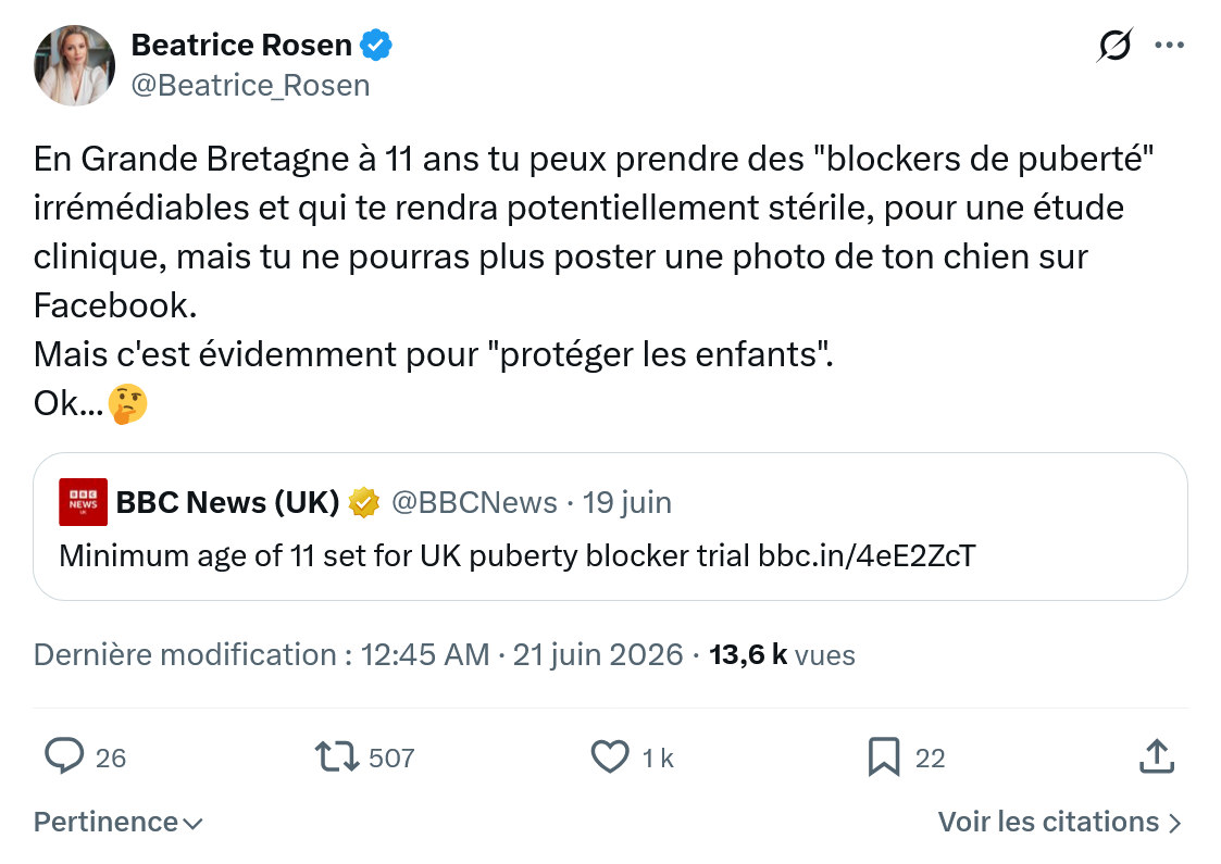 Béatrice Rosen: En Grande Bretagne à 11...