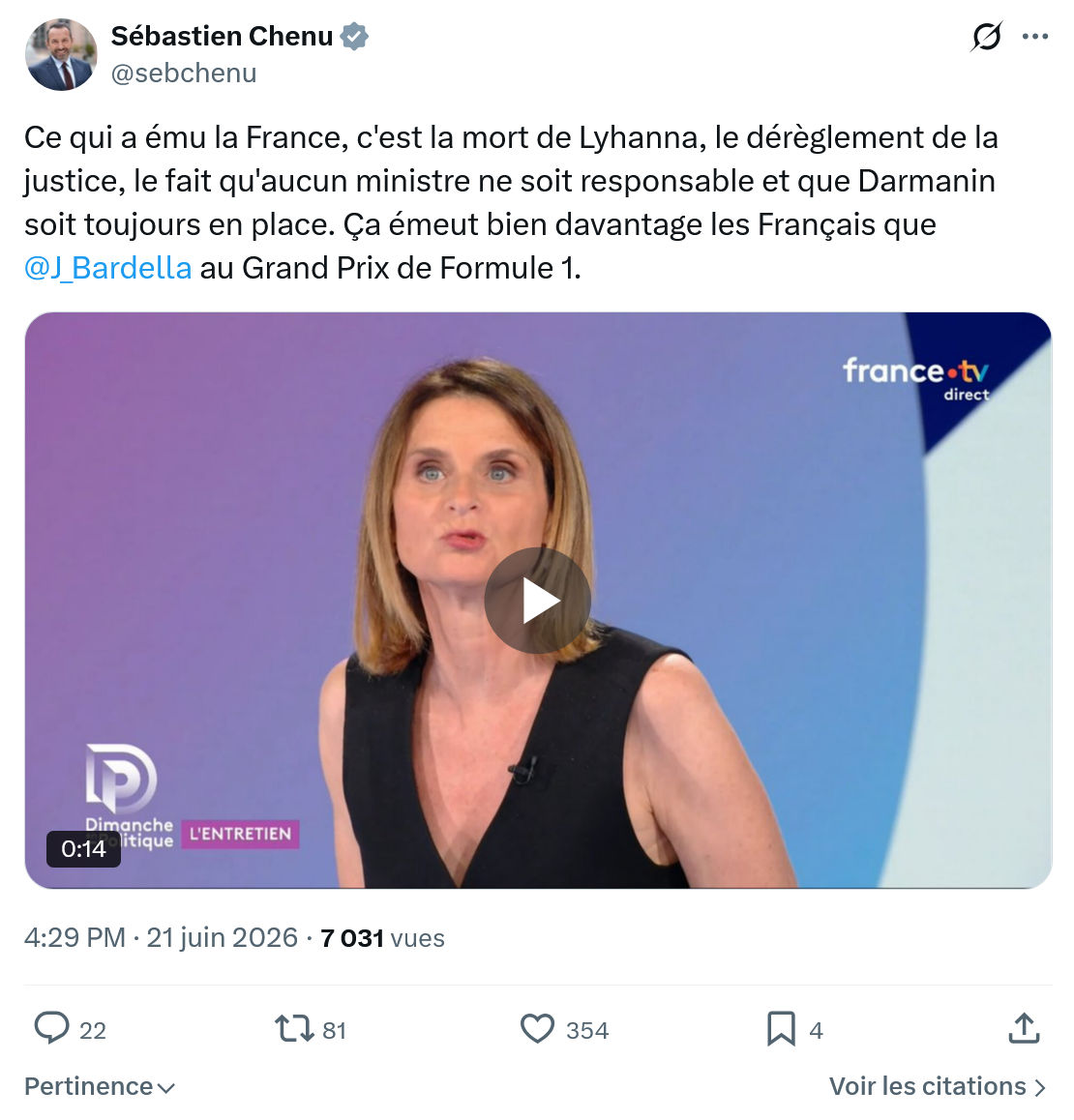 Sébastien Chenu: Ce qui a ému la France, c'est...