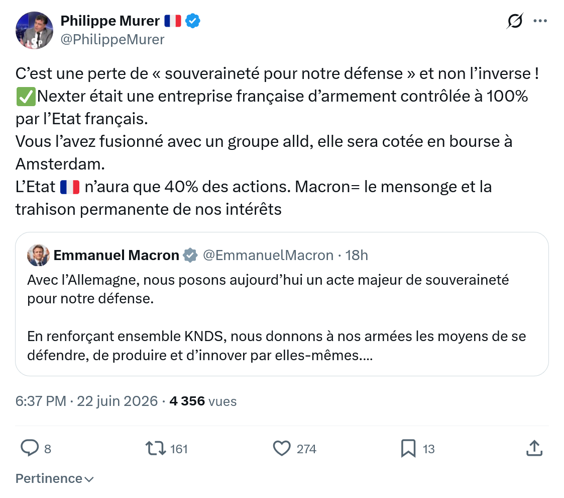 Philippe Murer: C’est une perte de souveraineté pour...