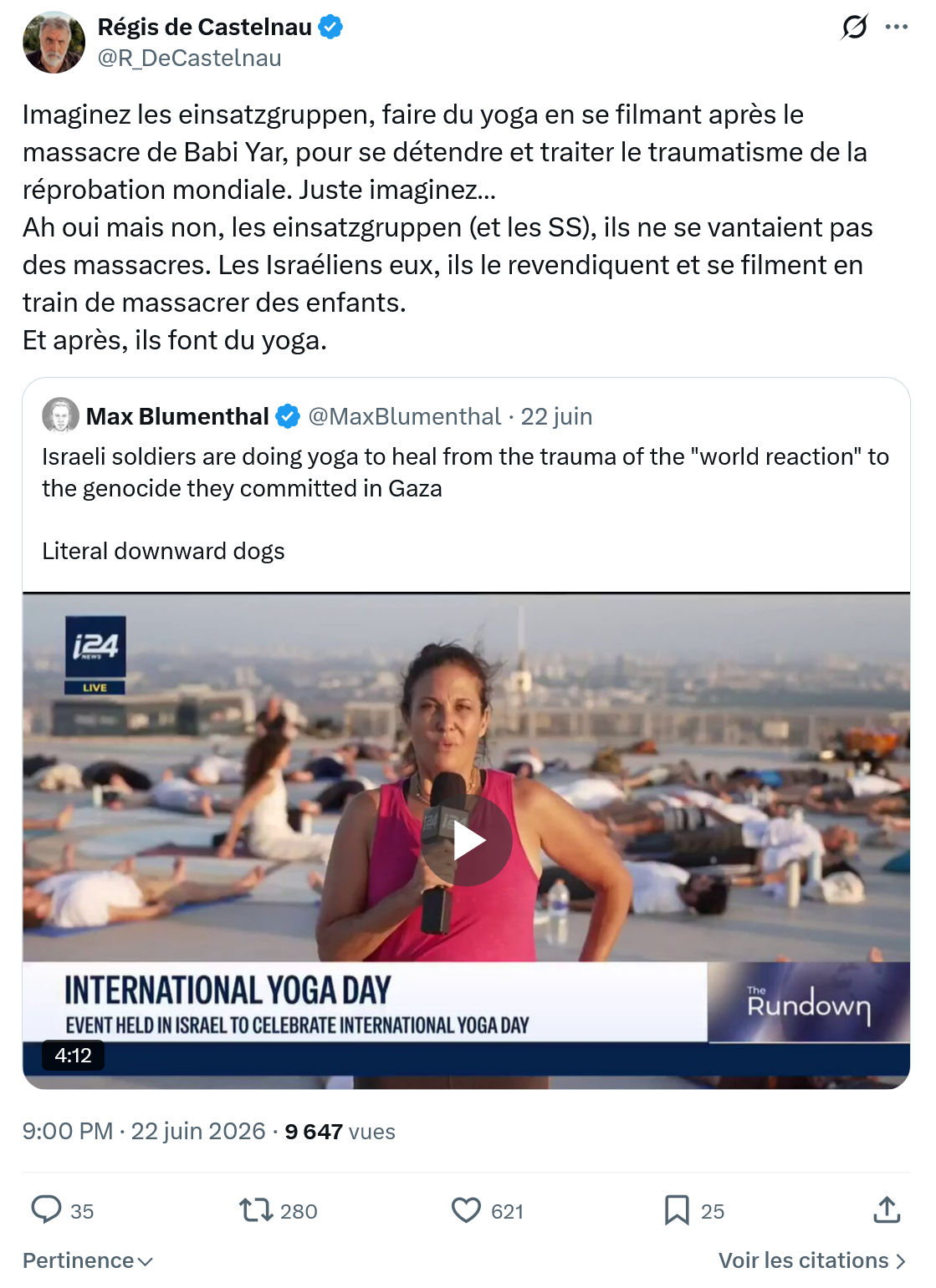 Régis de Castelnau: Imaginez les einsatzgruppen, faire du