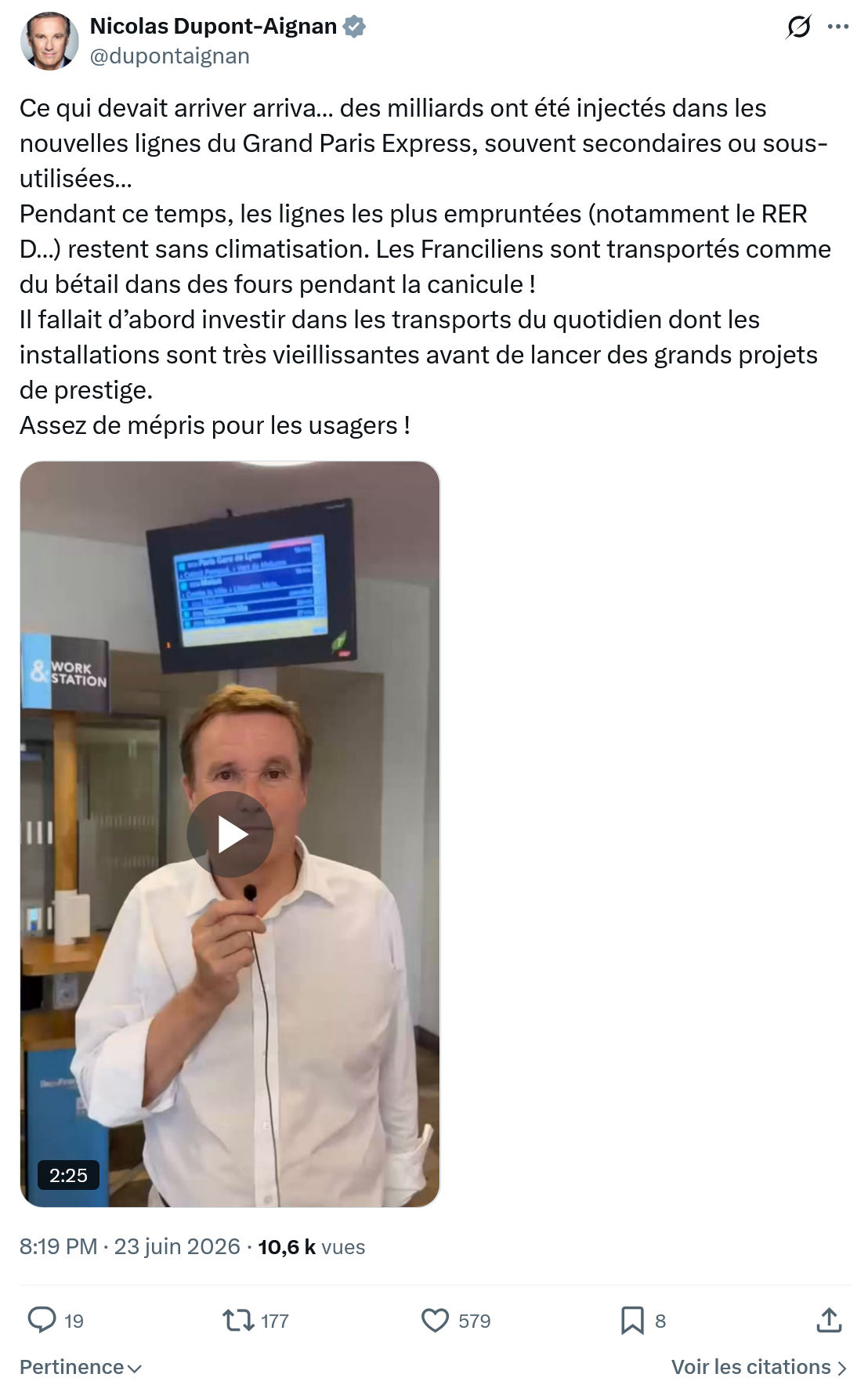 Nicolas Dupont-Aignan: Ce qui devait arriver arriva…