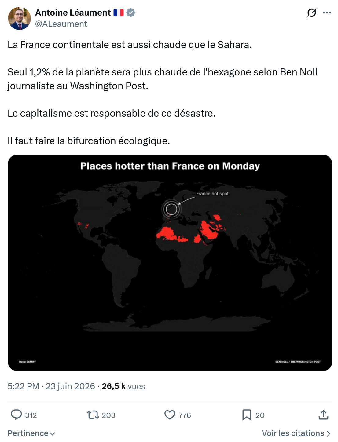Antoine Léaument: La France continentale est aussi...